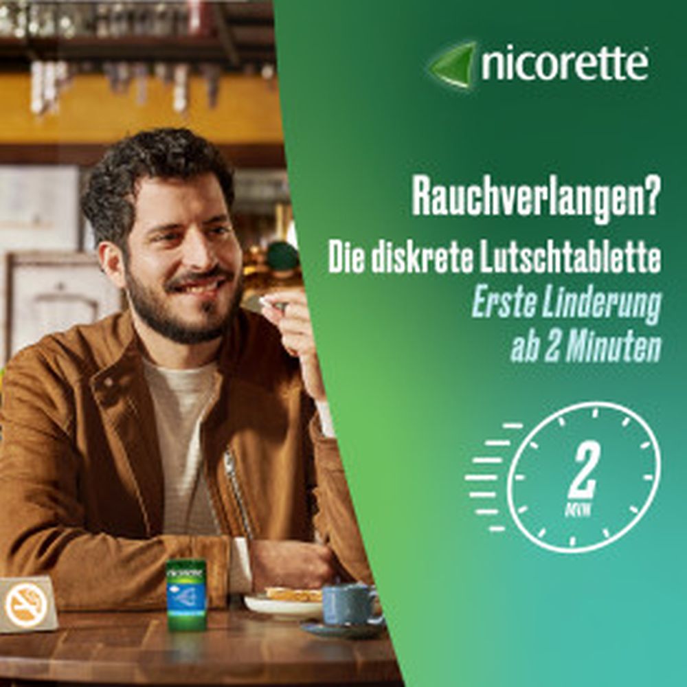 nicorette Lutschtablette freshmint 2 mg Nikotin zur Raucherentwöhnung 160 St Lutschtabletten
