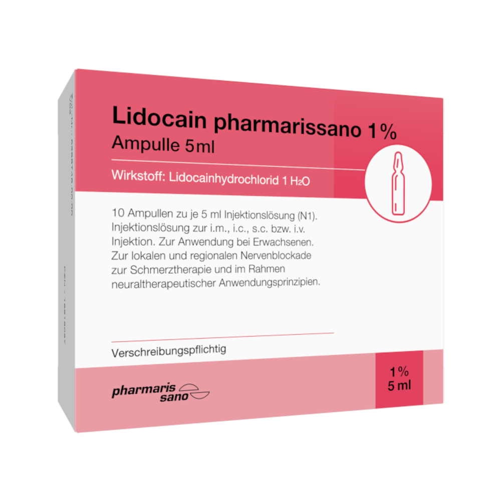 Lidocain pharmarissano 1% Ampulle 5ml 10X5 ml Injektionslösung