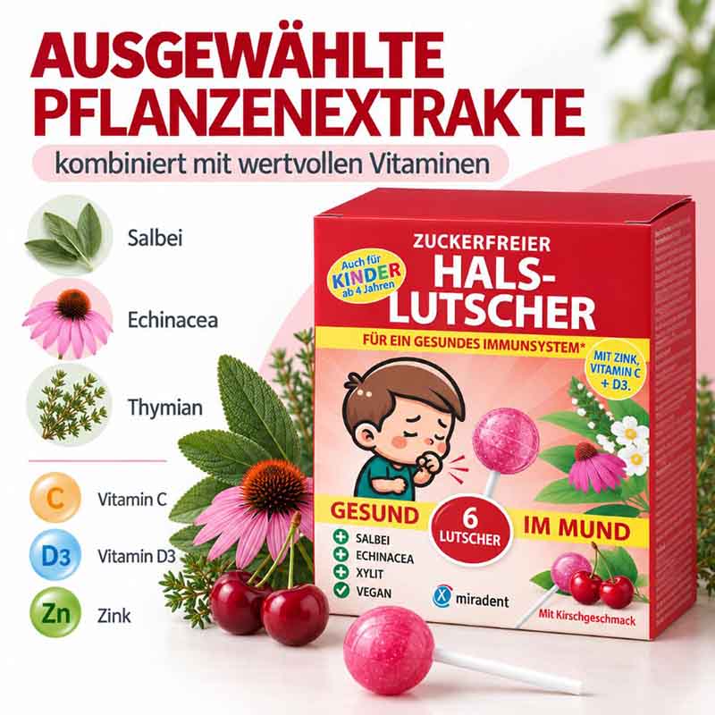 ZUCKERFREIER HALS-LUTSCHER 6 St