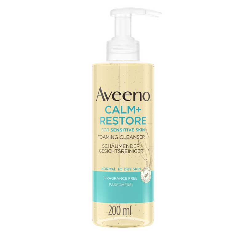 Aveeno CALM +RESTORE SCHÄUMENDER GESICHTSREINIGER 200 ml Flüssigseife