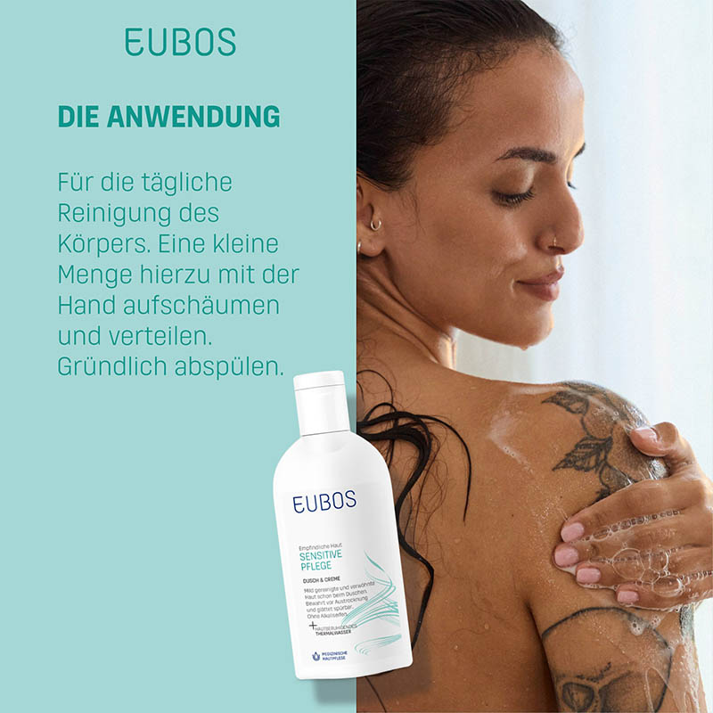 EUBOS SENSITIVE PFLEGE Dusch & Creme  200 ml Emulsion
