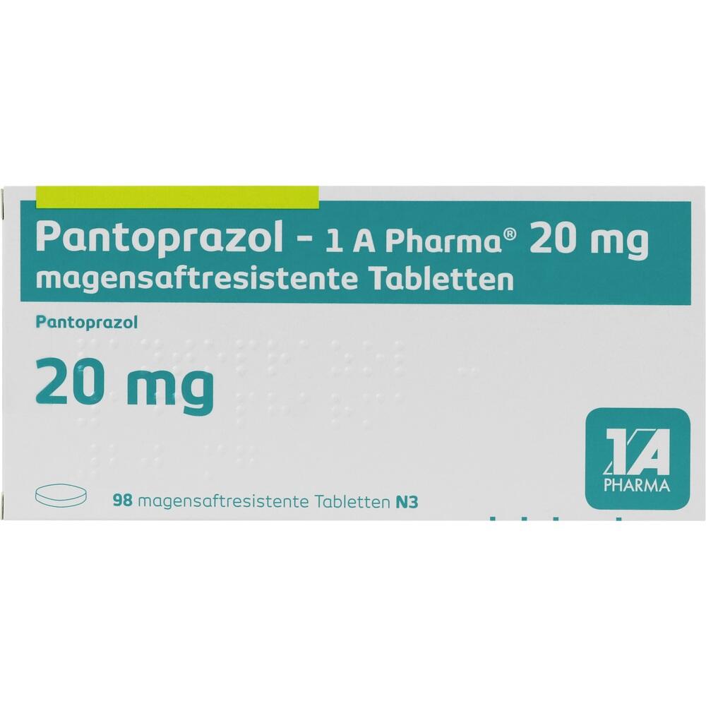Pantoprazol-1 A Pharma 20mg 98 St Tabletten magensaftresistent