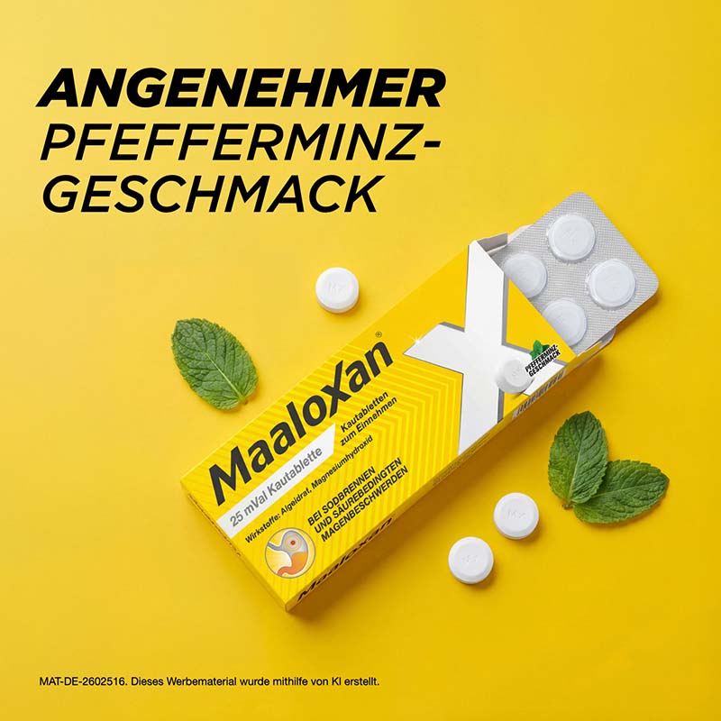 MAALOXAN Kautabletten bei Sodbrennen & Magenschmerzen 20 St Kautabletten