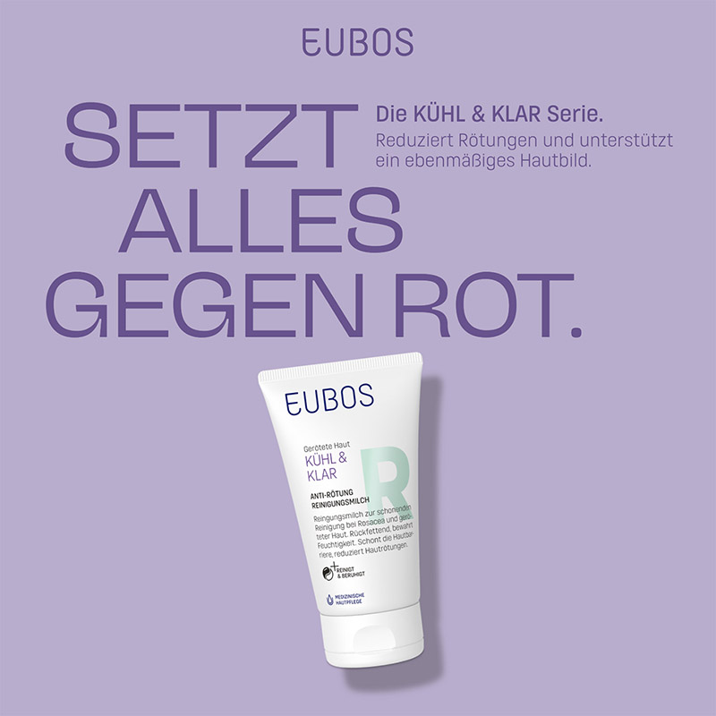 EUBOS KÜHL & KLAR Anti-Rötung Reinigungsmilch 150 ml Milch