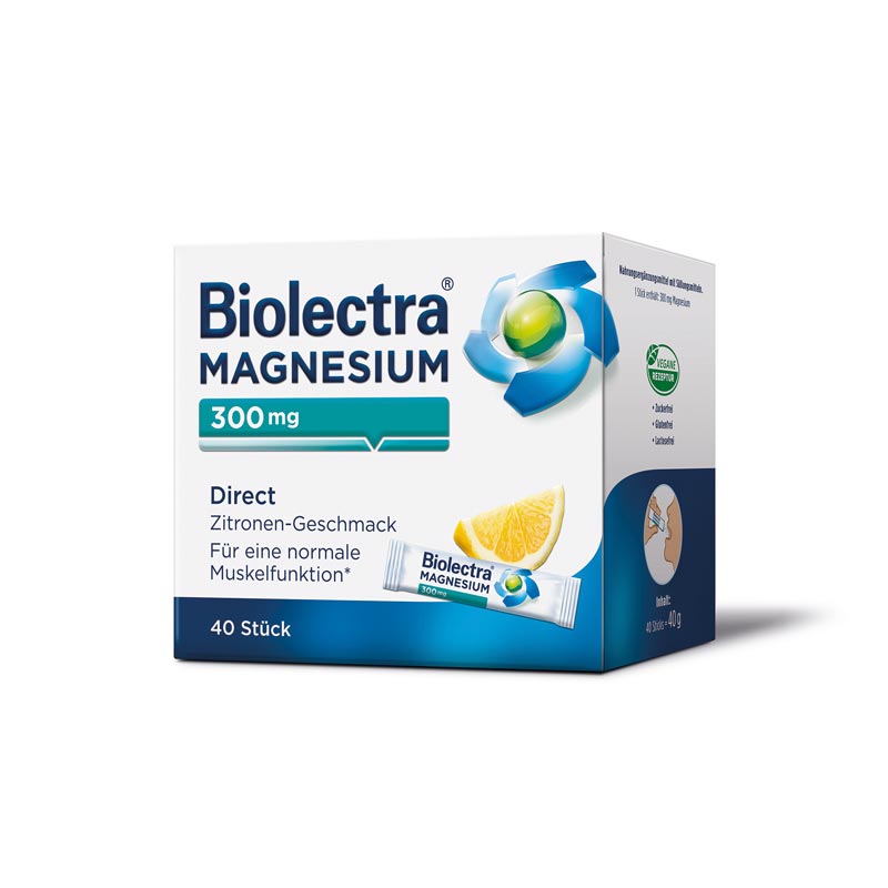 Biolectra MAGNESIUM 300mg Direct Zitrone 40 St Pellets