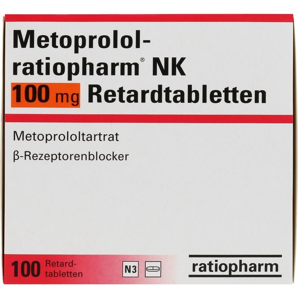 Metoprolol-ratiopharm NK 100mg 100 St Retard-Tabletten