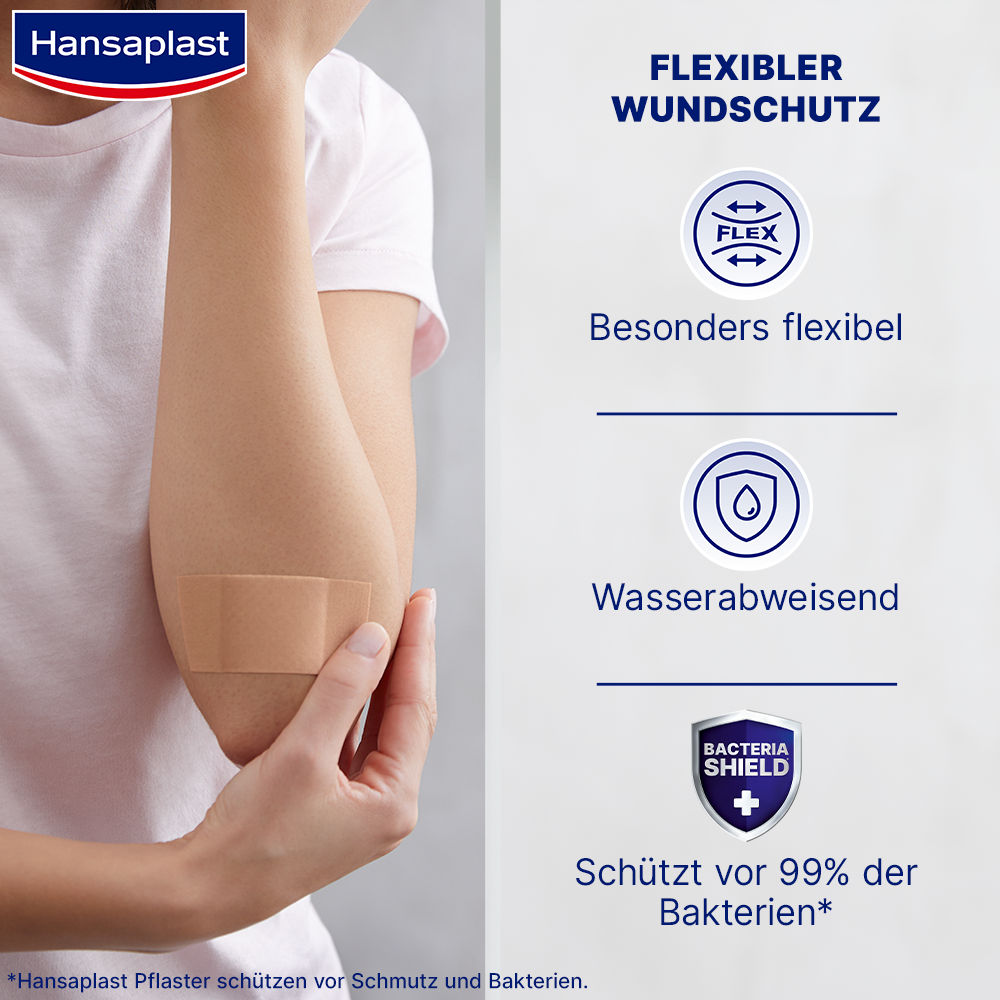 Hansaplast Elastic 1m x 8cm 1 St Pflaster