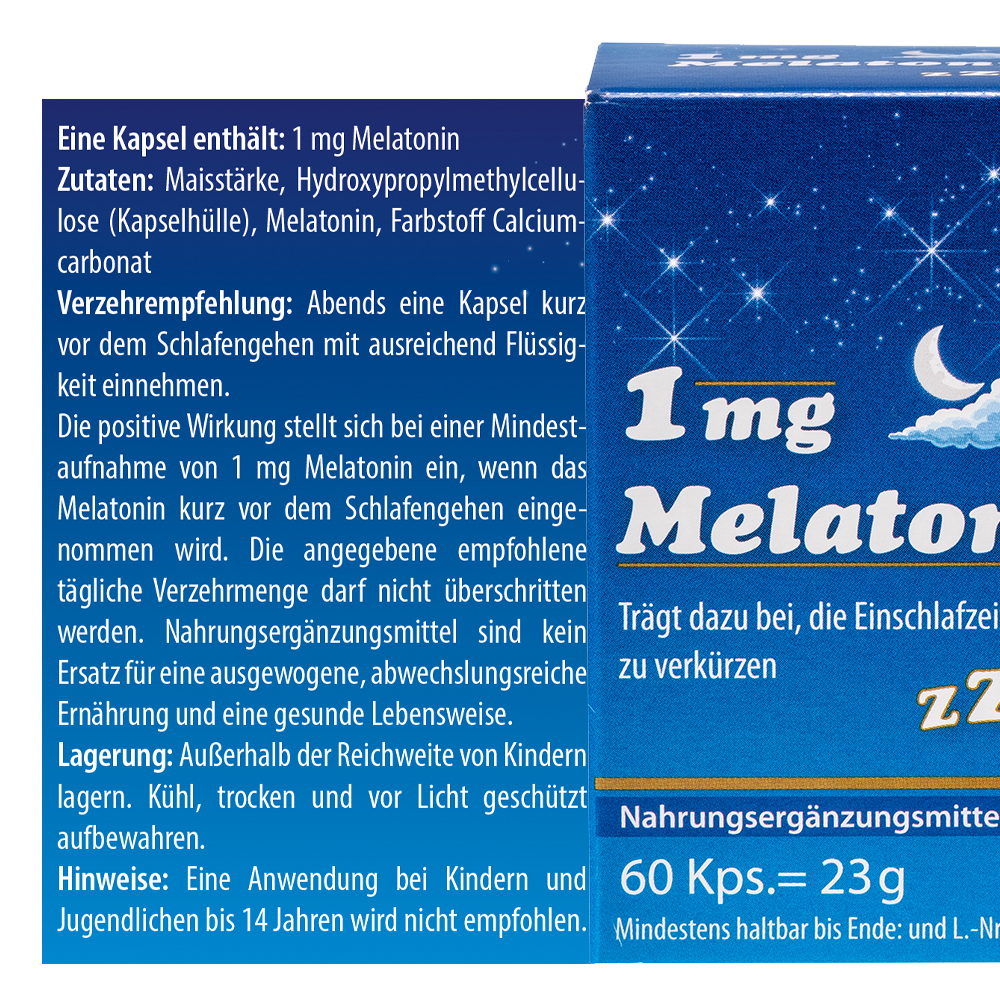 Melatonin 1mg Kapseln 60 St Kapseln