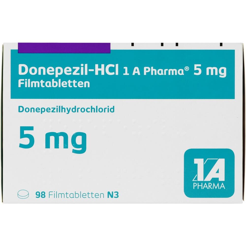 Donepezil-HCl 1 A Pharma 5mg 98 St Filmtabletten