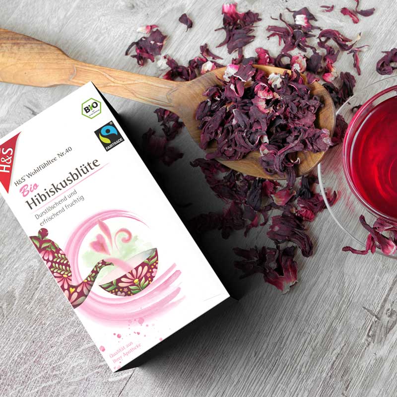 H&S Wohlfühltee Hibiskusblüte 20X1.75 g Filterbeutel