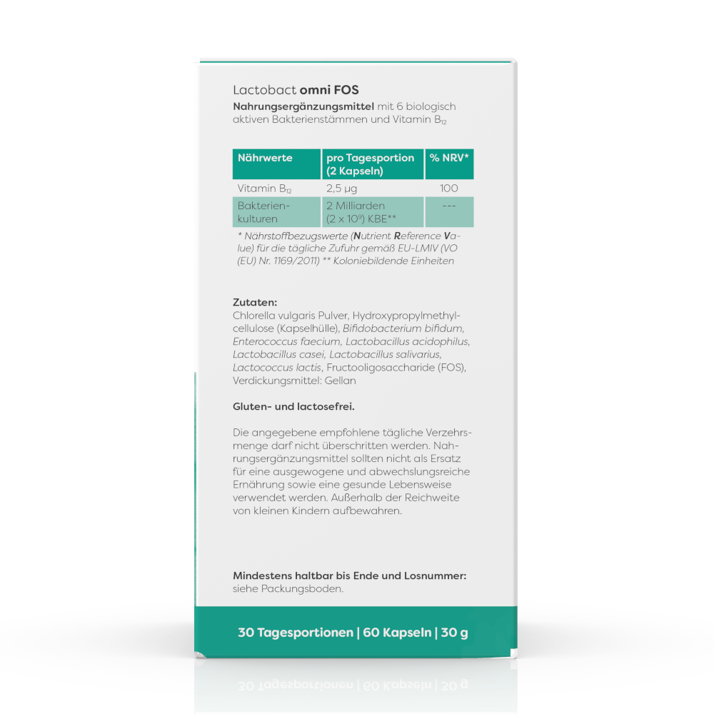 Lactobact omni FOS magensaftresistente Kapseln 60 St Kapseln magensaftresistent