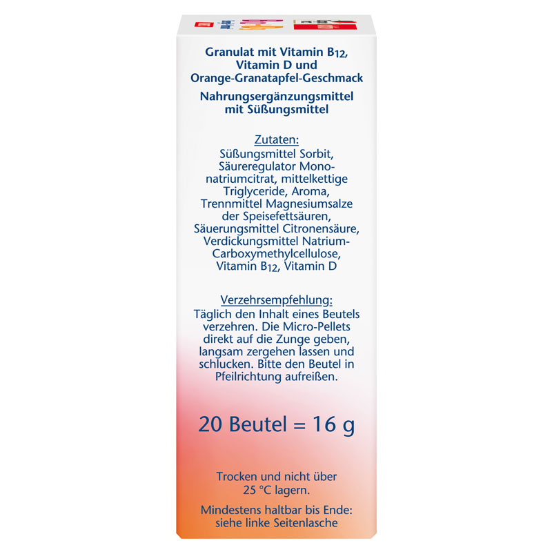 Doppelherz aktiv B12 + D3 DIRECT 20 St Pellets