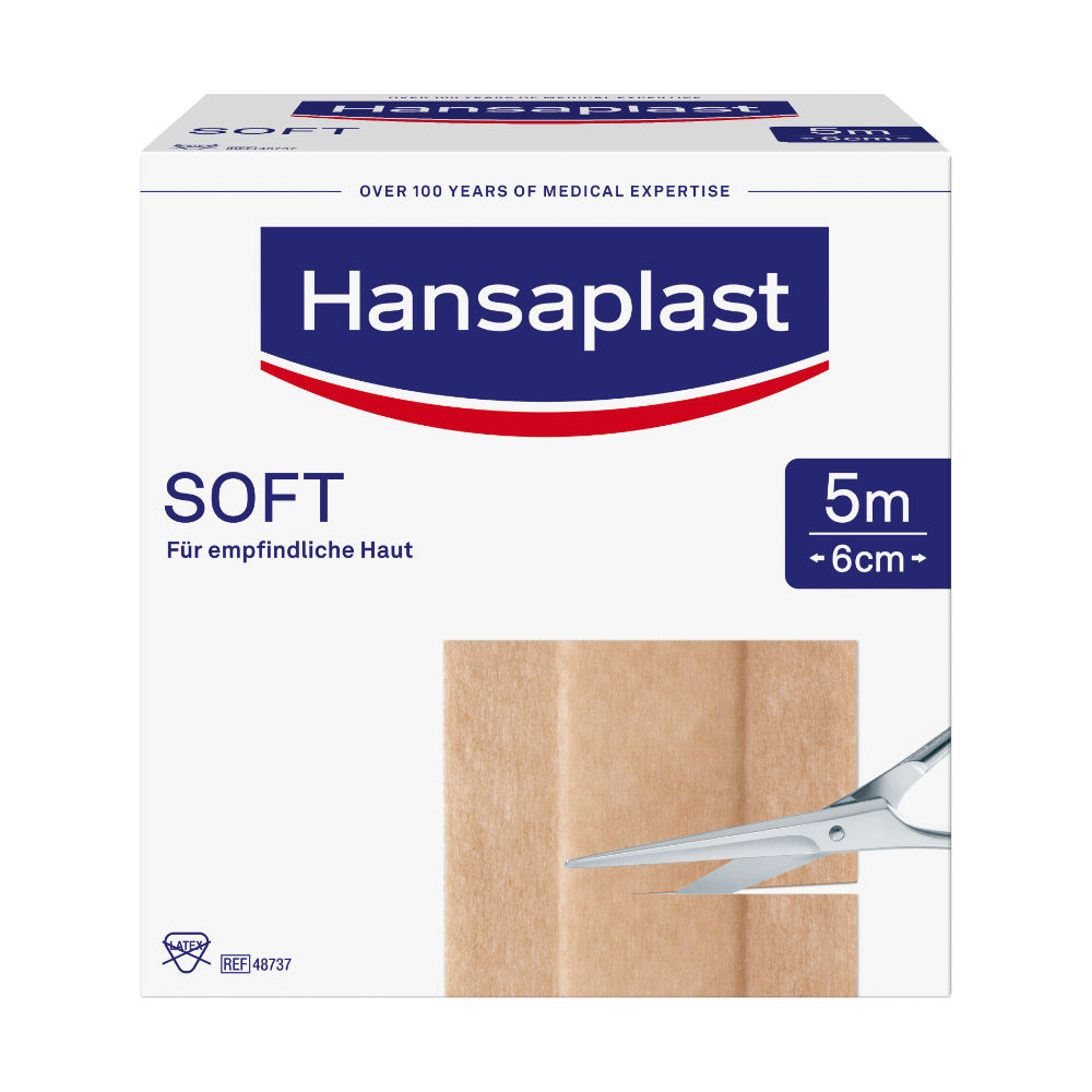 Hansaplast SOFT Pflaster 6 cm x 5m 1 St Pflaster