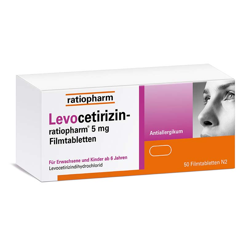 Levocetirizin-ratiopharm 5mg 50 St Filmtabletten