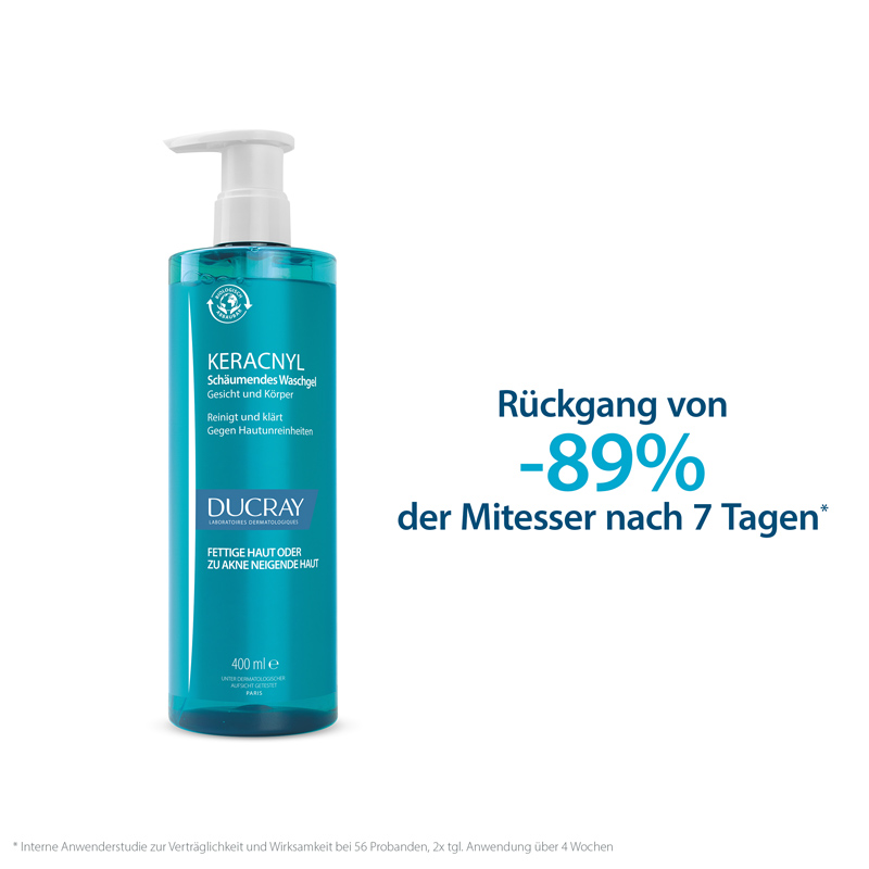 DUCRAY KERACNYL Schäumendes Waschgel 400 ml Gel