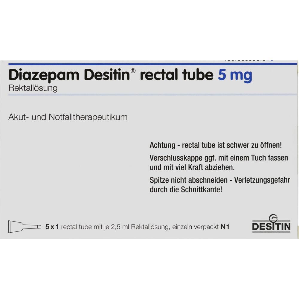 Diazepam Desitin rectal Tube 5mg 5 St Klistiere
