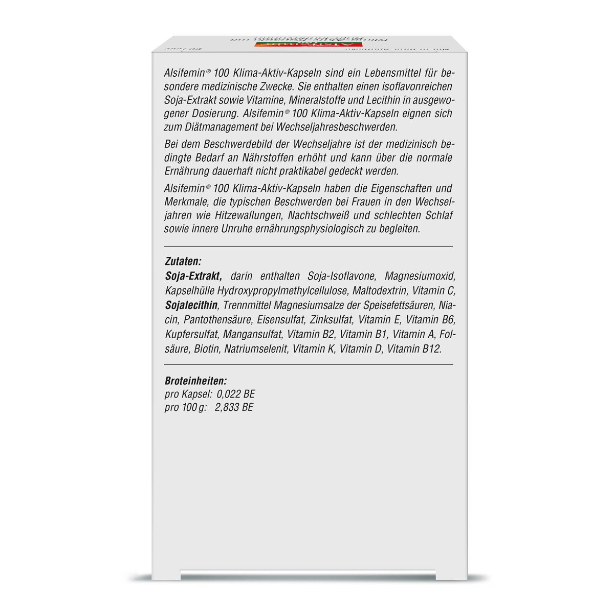 Alsifemin 100 Klima-Aktiv-Kapseln mit Soja-Isoflavonen 60 St Kapseln