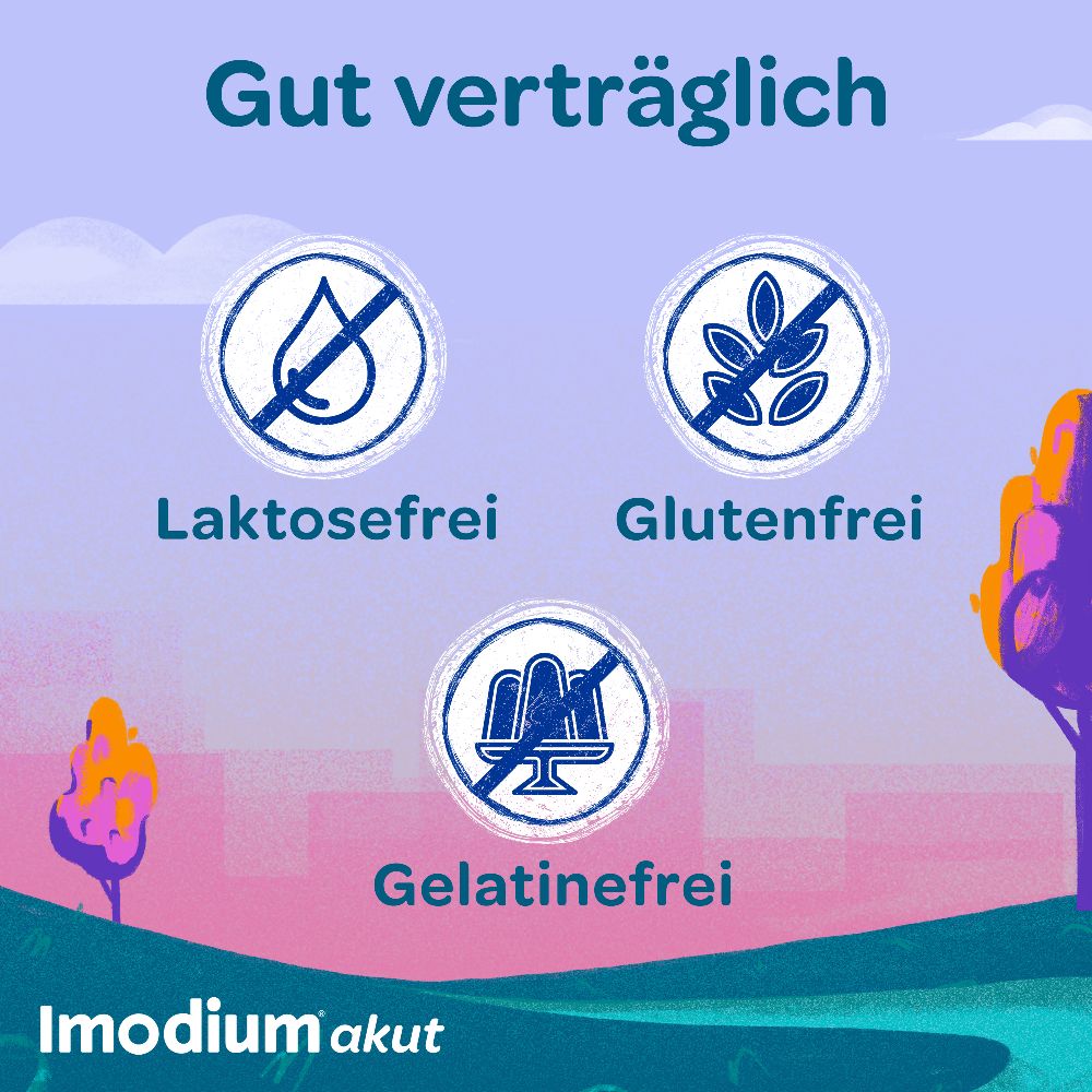 Imodium akut Duo - bei akutem Durchfall mit Blähungen oder Krämpfen