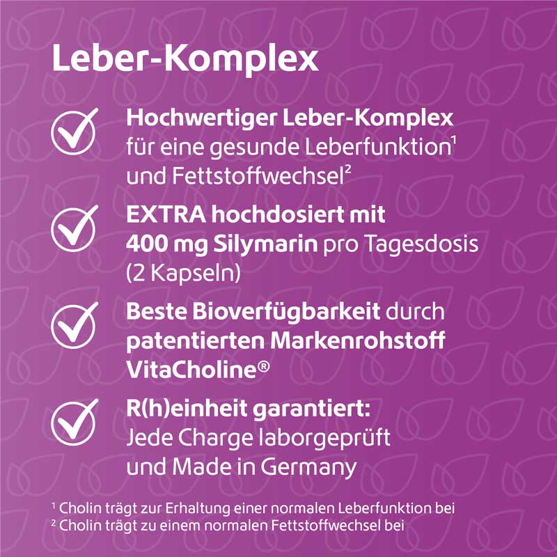 Leber- Komplex +Mariendistel +Artischocke +Cholin 120 St Kapseln
