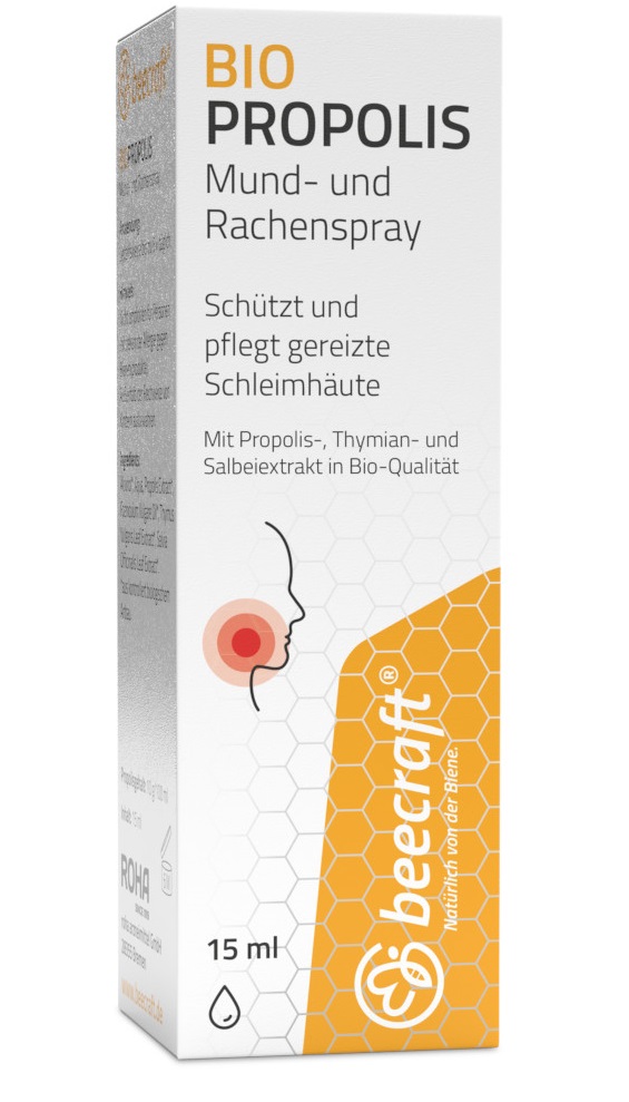 beecraft PROPOLIS BIO Mund- und Rachenspray 15 ml Spray