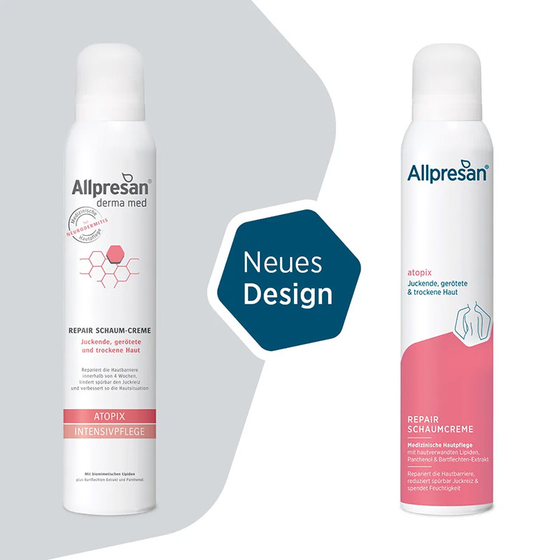 Allpresan derma med ATOPIX INTENSIVPFLEGE REPAIR SCHAUM-CREME 200 ml Schaum