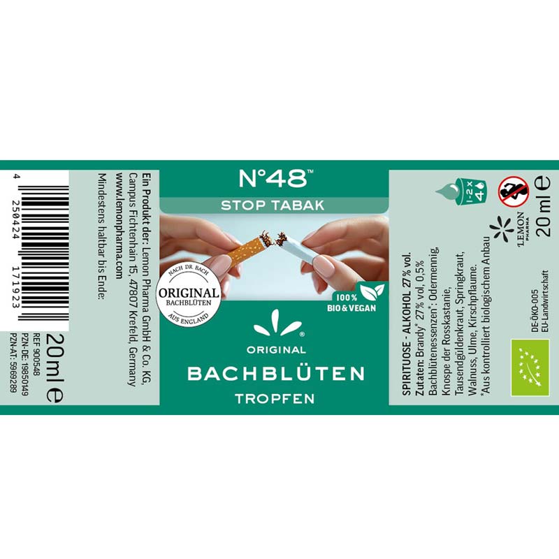 № 48 STOP TABAK BACHBLÜTEN TROPFEN 20 ml Tropfen zum Einnehmen