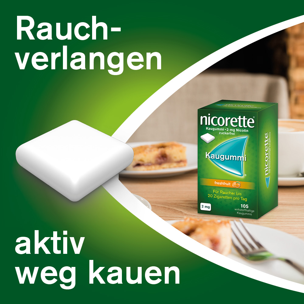 nicorette Kaugummi 2mg freshfruit 105 Stk. 4er Set 4X105 St Kaugummi
