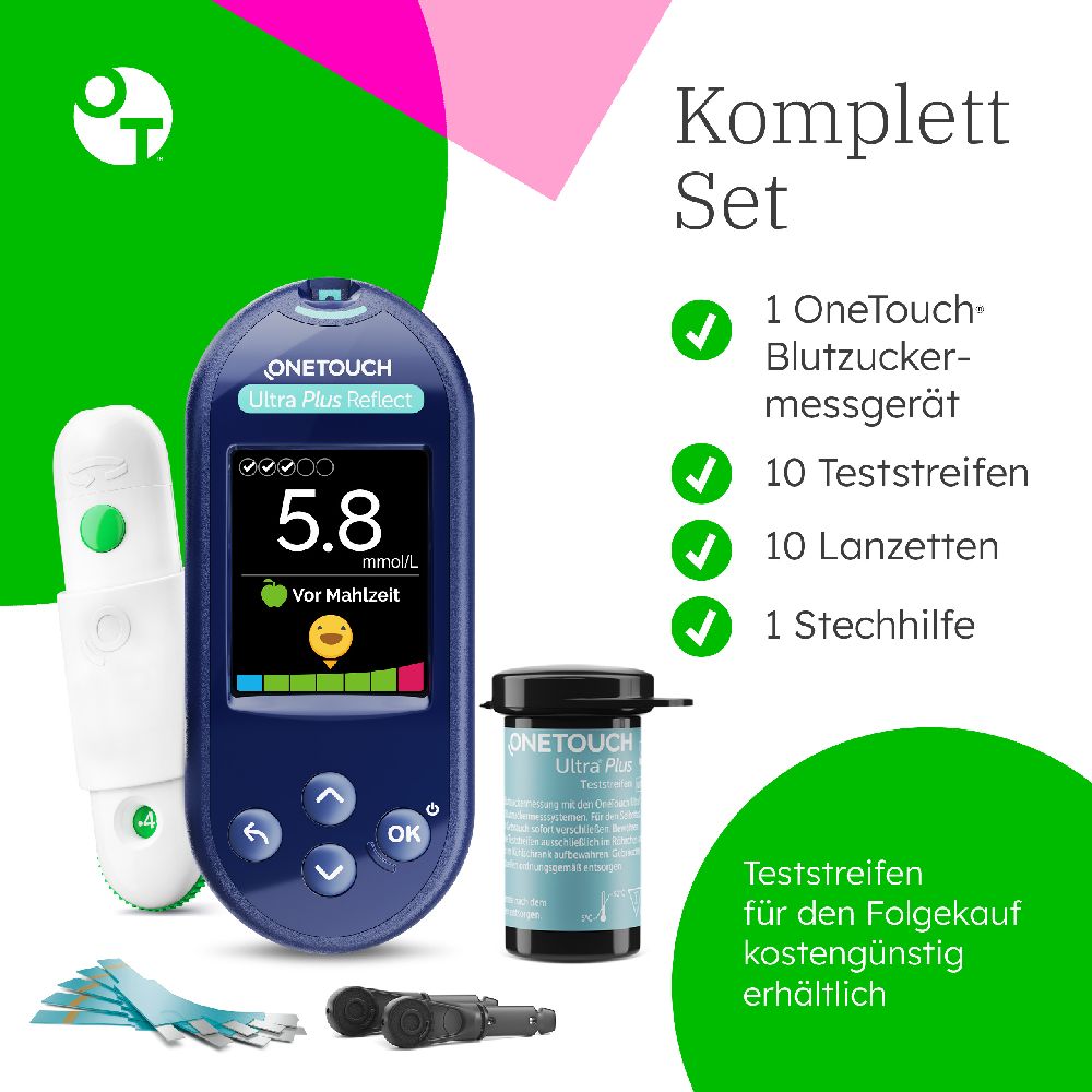 ONETOUCH Ultra Plus Reflect Blutzuckermessgerät mmol/L 1 St