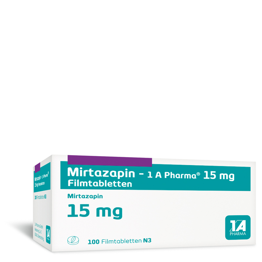 Mirtazapin-1 A Pharma 15mg 100 St Filmtabletten