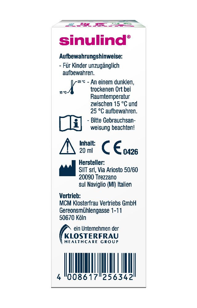 sinulind Meerwasser Nasenspray + Aloe Vera 20 ml Nasenspray