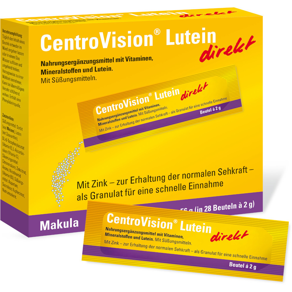 CentroVision Lutein direkt 28 St Granulat
