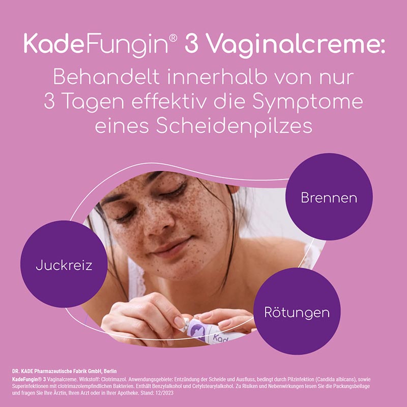 KadeFungin 3 bei Scheidenpilz Vaginalcreme 20 g Vaginalcreme