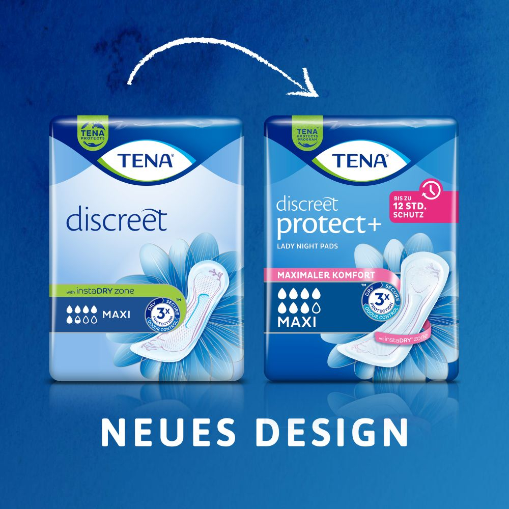TENA Lady discreet protect+ Maxi Inkontinenz Einlagen 12X12 St Binden