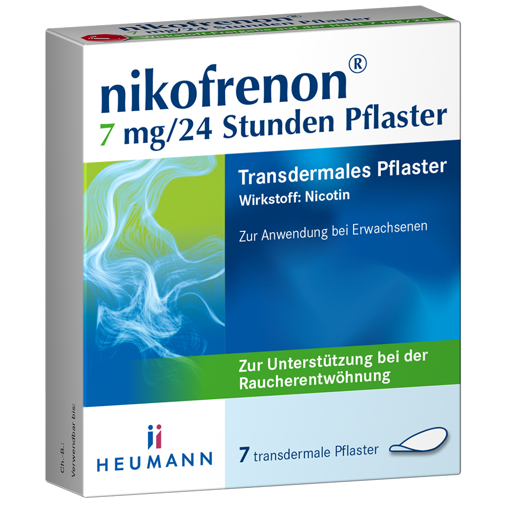 nikofrenon 7 mg/24 Stunden Pflaster, 7 St 7 St Pflaster transdermal