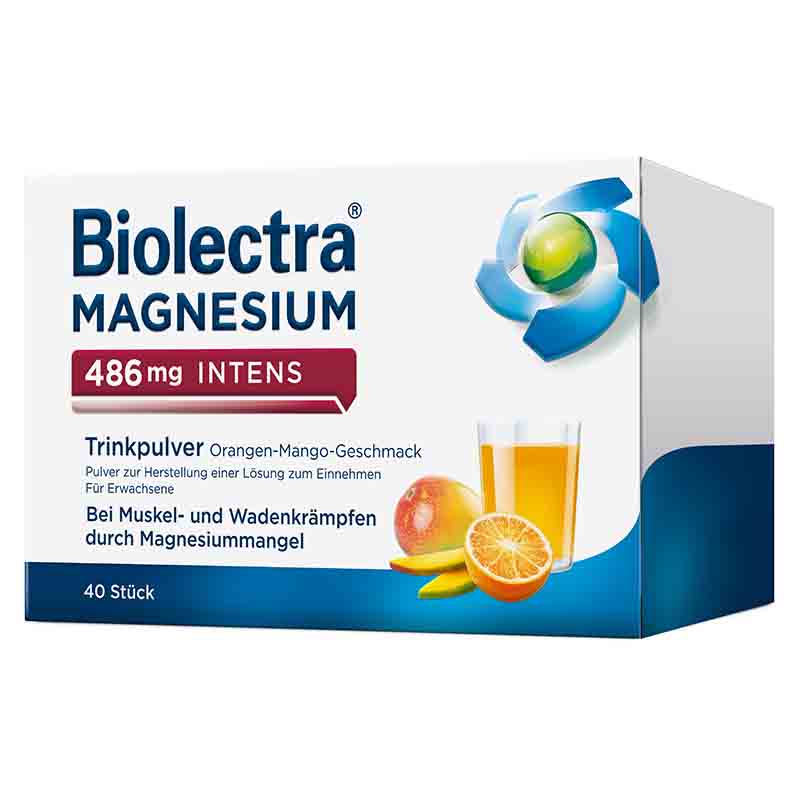 Biolectra MAGNESIUM 486 mg INTENS  40 St Pulver zur Herstellung einer Lösung zum Einnehmen