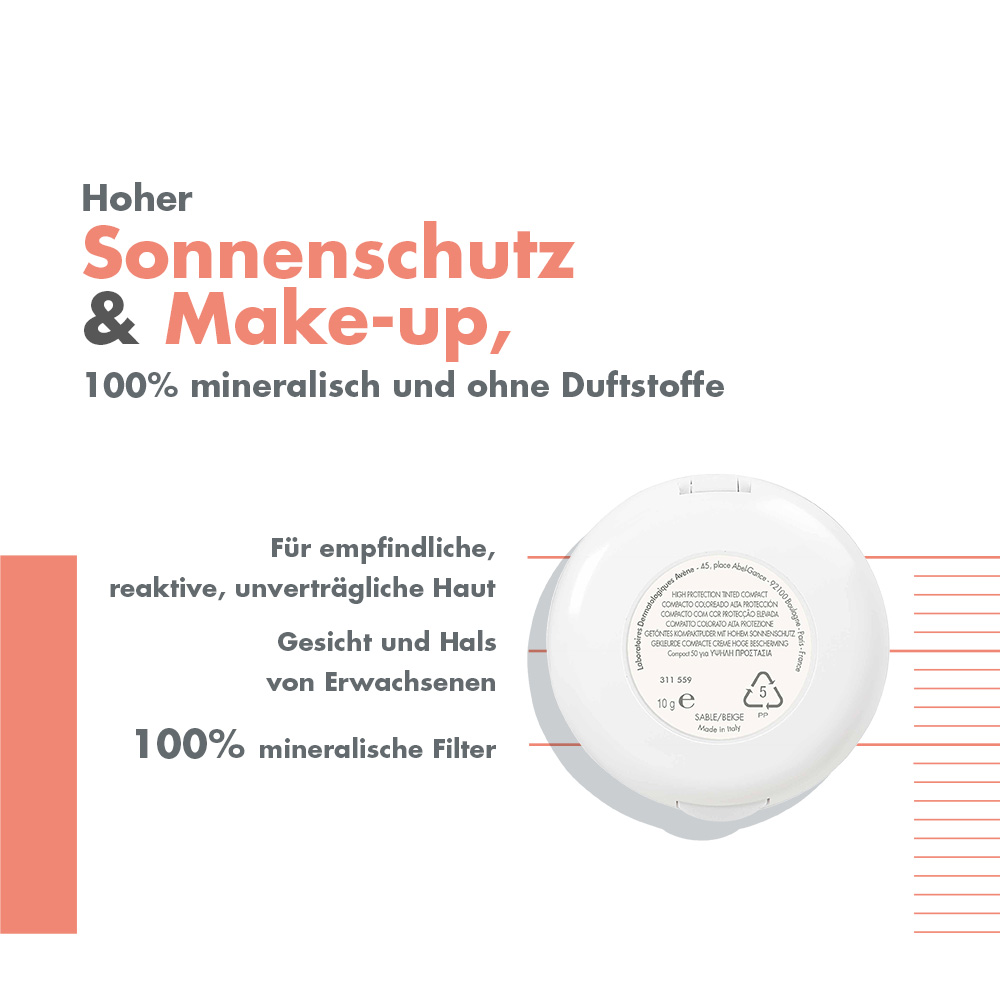 Avène KOMPAKTSONNENCREME GOLD SPF 50  10 g Creme