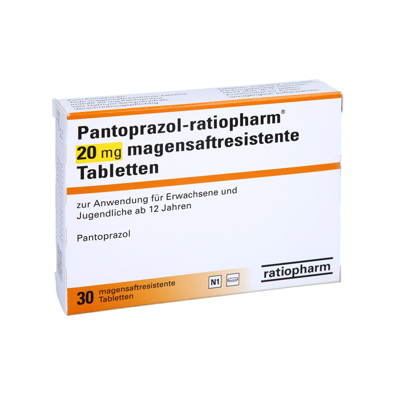 Pantoprazol-ratiopharm 20mg 30 St Tabletten magensaftresistent