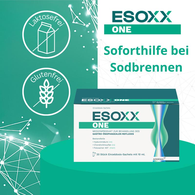 Esoxx One bei Sodbrennen, Reflux 20X10 ml Suspension