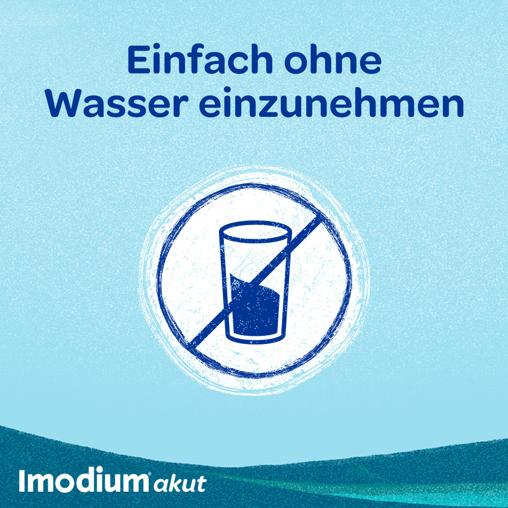 Imodium akut lingual - bei akutem Durchfall, schmilzt auf der Zunge