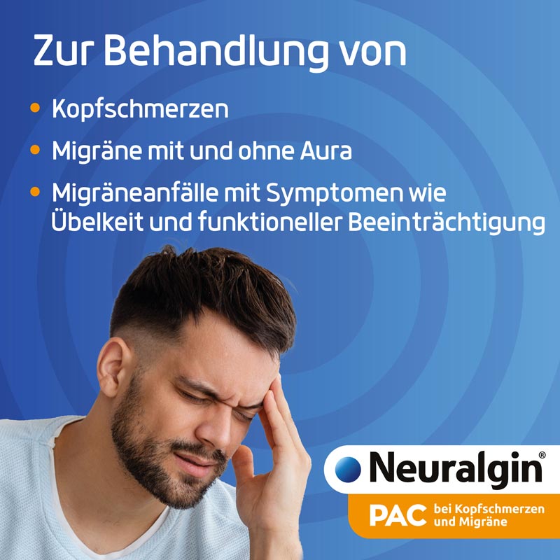 Neuralgin PAC bei Kopfschmerzen und Migr&auml;ne  20 St Tabletten