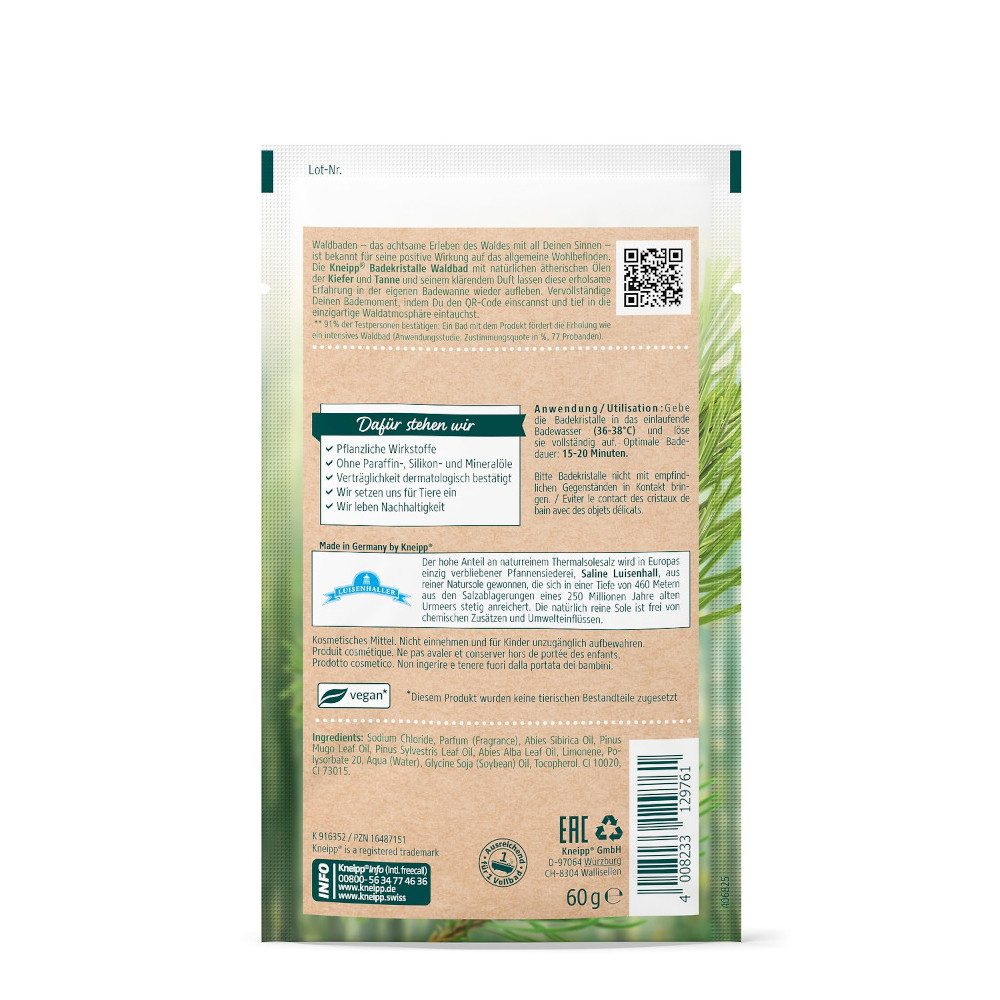 Kneipp Badekristalle Wald BAD 60 g Salz