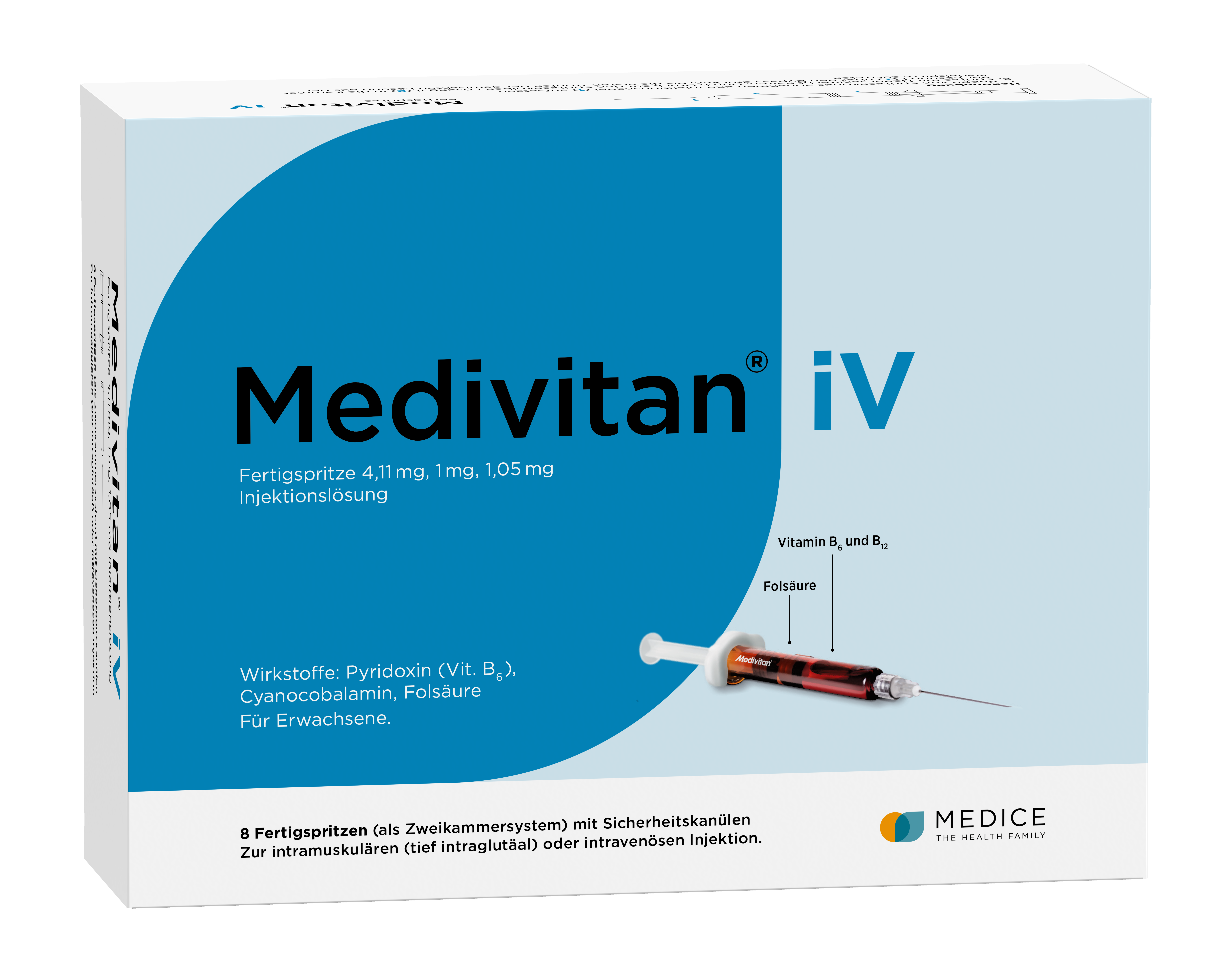 Medivitan iV Fertigspritzen bei Vitamin B-Mangel 8 St Fertigspritzen
