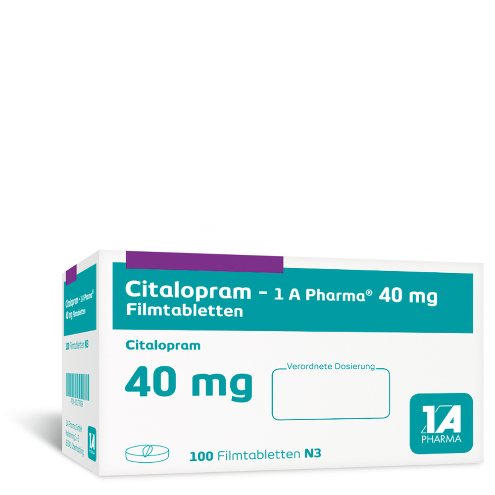Citalopram-1 A Pharma 40mg 100 St Filmtabletten