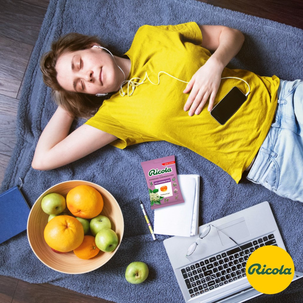 Ricola Holunderblüten ohne Zucker 75 g Bonbons