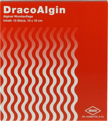 DRACOALGIN 10x10 cm Alginat Wundauflage 10 St Kompressen