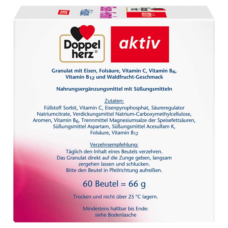 Doppelherz aktiv Eisen-Femin + Folsäure 60 St Pellets