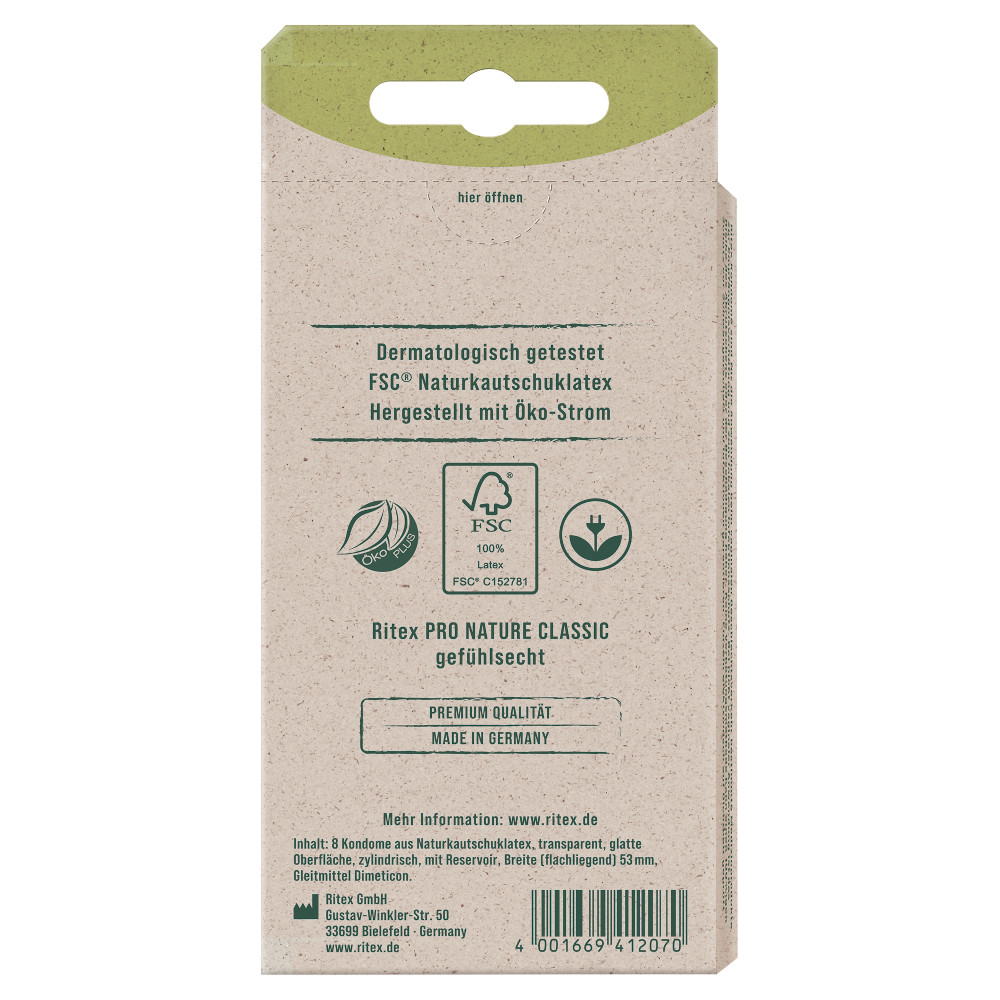 Ritex PRO NATURE CLASSIC vegan 8 St Kondome