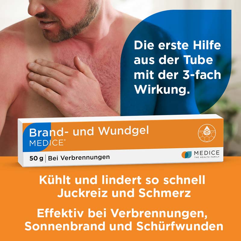 Brand und Wundgel Medice bei Verbrennungen & Sonnenbrand 50 g Gel
