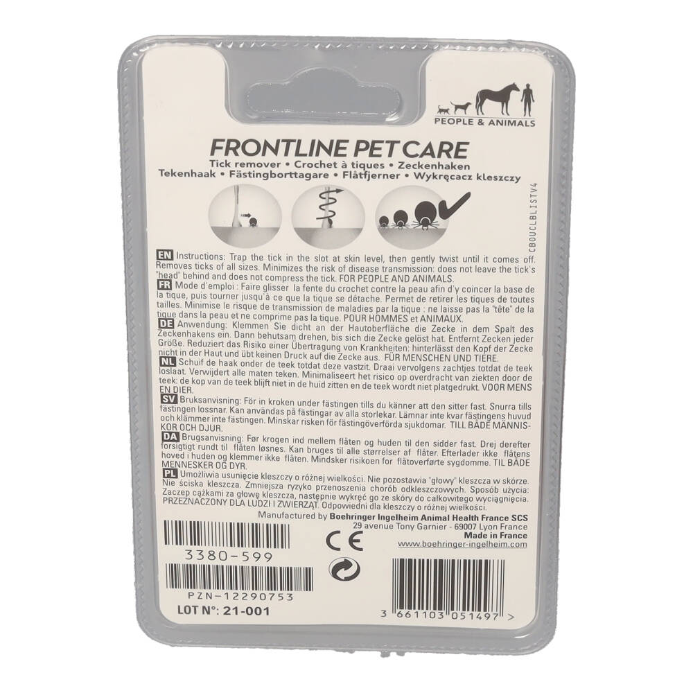 FRONTLINE PET CARE Zeckenhaken für Hund, Katze und Mensch 1 St