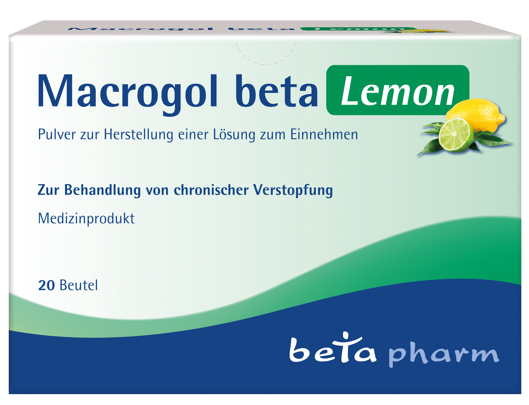 Macrogol beta Lemon 20 St Pulver zur Herstellung einer Lösung zum Einnehmen